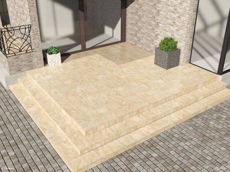 Ступень кантик Модерн Interbau Abell 270 Ocker, 310*304*9,5 мм