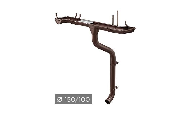 Водосточная система AQUASYSTEM PURAL 150/100 мм RAL 8017