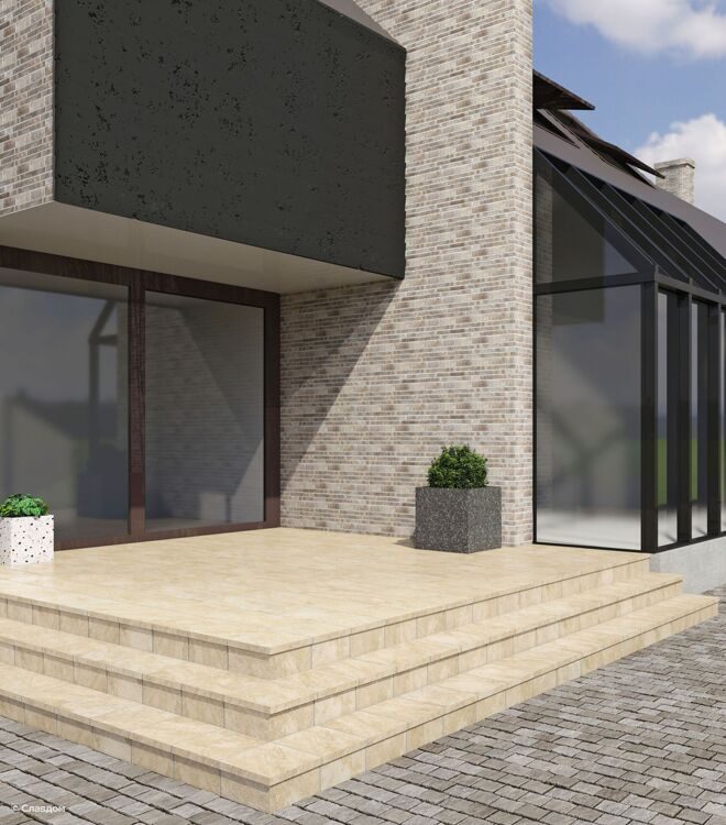Ступень кантик Модерн Interbau Abell 270 Ocker, 310*304*9,5 мм